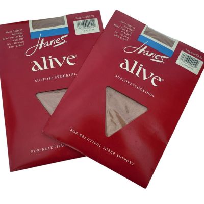 Hanes Alive Sheer Stockings Reinforced Heel & Toe Little Color 9 1/2-10 Short